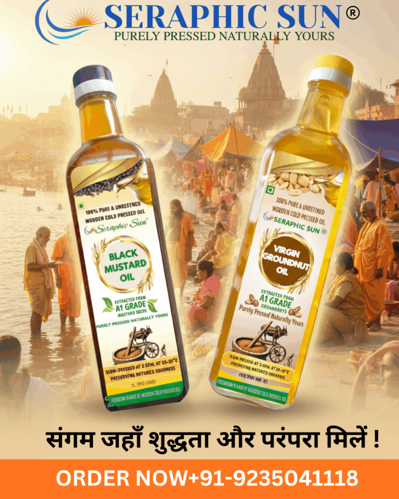 Cold pressed oils in Prayagraj inspired by Kumbh Sangam by Seraphic Sun